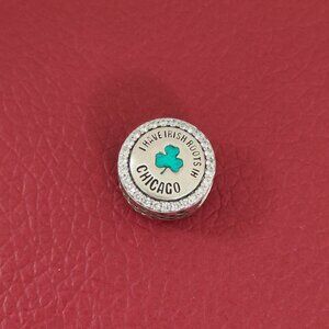 Pandora Chicago I Have Irish Roots Ih four-leaf clover Exclusive Charm Bead